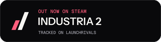 Dark launch badge for INDUSTRIA 2