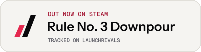 Light launch badge for Rule No. 3 Downpour