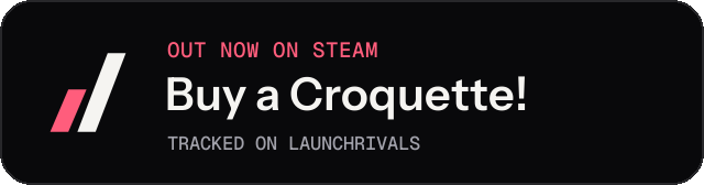 Dark launch badge for Buy a Croquette!