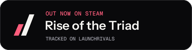 Dark launch badge for Rise of the Triad