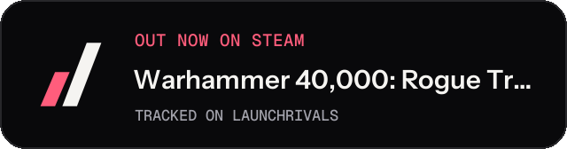 Dark launch badge for Warhammer 40,000: Rogue Trader