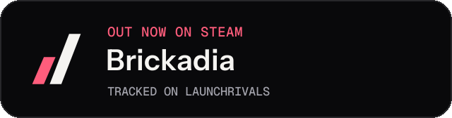 Dark launch badge for Brickadia