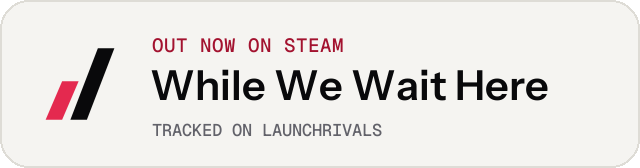 Light launch badge for While We Wait Here