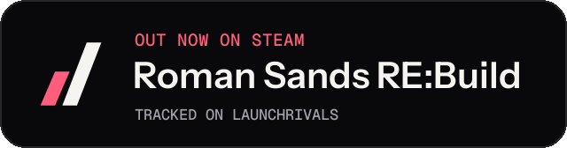 Dark launch badge for Roman Sands RE:Build