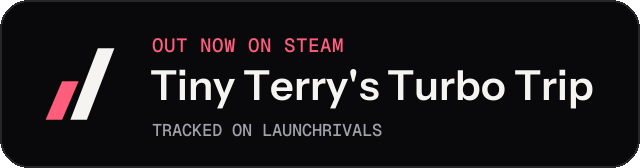 Dark launch badge for Tiny Terry's Turbo Trip