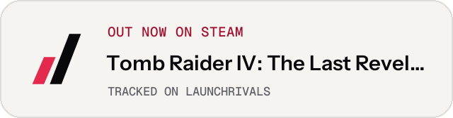 Light launch badge for Tomb Raider IV: The Last Revelation (1999)