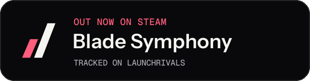 Dark launch badge for Blade Symphony