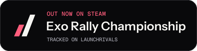 Dark launch badge for Exo Rally Championship