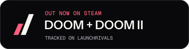 Dark launch badge for DOOM + DOOM II