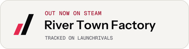 Light launch badge for River Town Factory