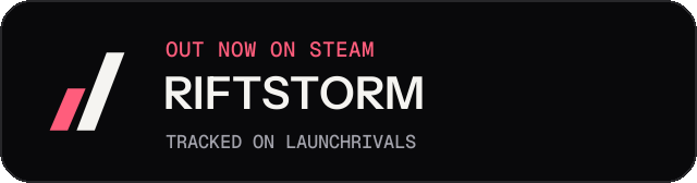 Dark launch badge for RIFTSTORM