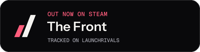 Dark launch badge for The Front