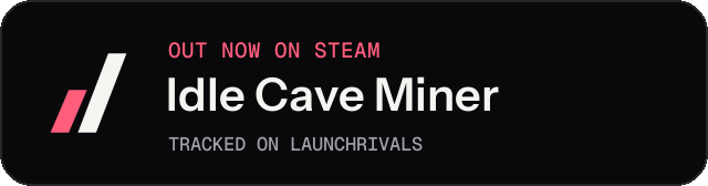 Dark launch badge for Idle Cave Miner