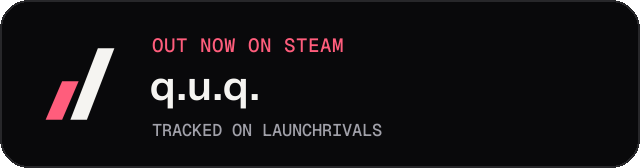 Dark launch badge for q.u.q.