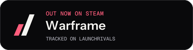Dark launch badge for Warframe