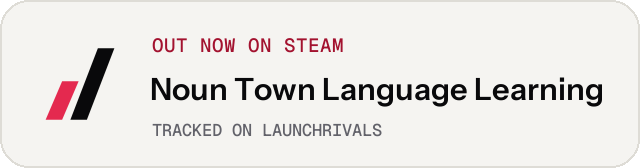 Light launch badge for Noun Town Language Learning