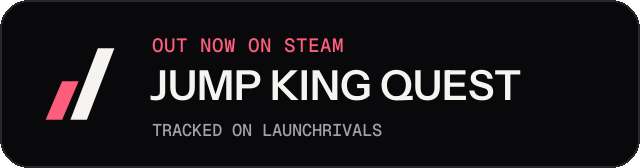 Dark launch badge for JUMP KING QUEST