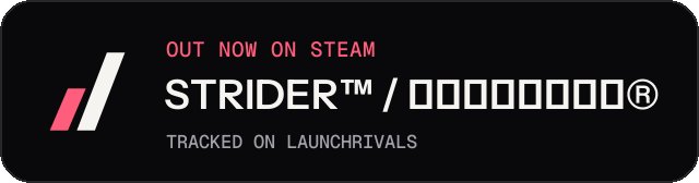 Dark launch badge for STRIDER™ / ストライダー飛竜®