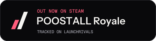 Dark launch badge for POOSTALL Royale