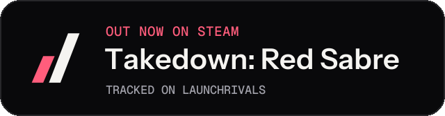 Dark launch badge for Takedown: Red Sabre
