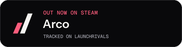 Dark launch badge for Arco