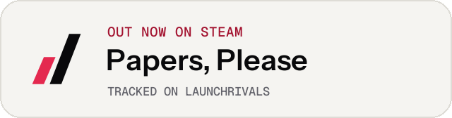 Light launch badge for Papers, Please