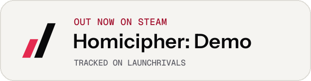 Light launch badge for Homicipher: Demo