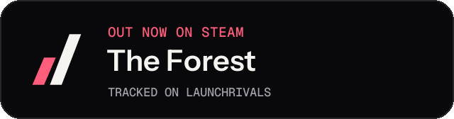 Dark launch badge for The Forest