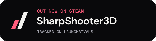 Dark launch badge for SharpShooter3D