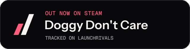 Dark launch badge for Doggy Don't Care