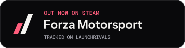 Dark launch badge for Forza Motorsport