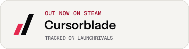 Light launch badge for Cursorblade