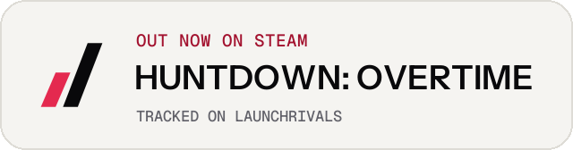 Light launch badge for HUNTDOWN: OVERTIME