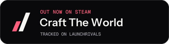 Dark launch badge for Craft The World