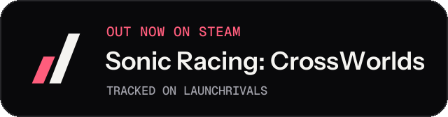 Dark launch badge for Sonic Racing: CrossWorlds