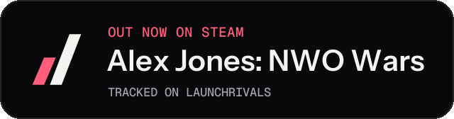 Dark launch badge for Alex Jones: NWO Wars