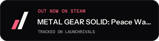 Dark launch badge for METAL GEAR SOLID: Peace Walker - Master Collection Version