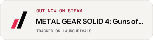 Light launch badge for METAL GEAR SOLID 4: Guns of the Patriots - Master Collection Version