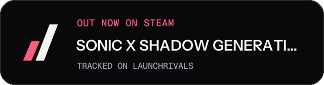 Dark launch badge for SONIC X SHADOW GENERATIONS