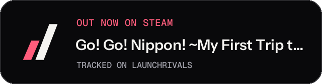 Dark launch badge for Go! Go! Nippon! ~My First Trip to Japan~