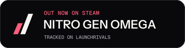 Dark launch badge for NITRO GEN OMEGA
