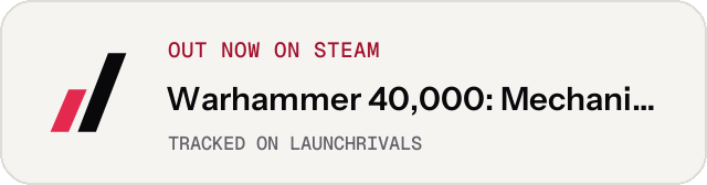 Light launch badge for Warhammer 40,000: Mechanicus II