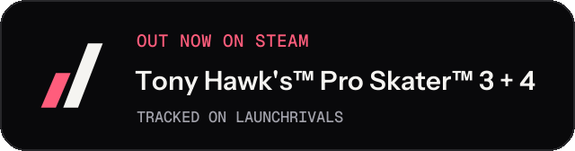Dark launch badge for Tony Hawk's™ Pro Skater™ 3 + 4