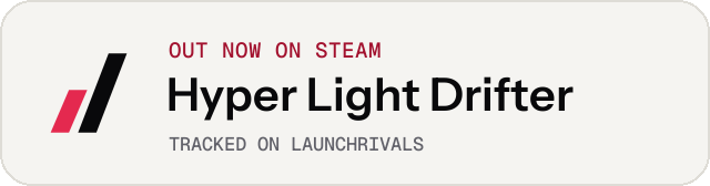 Light launch badge for Hyper Light Drifter