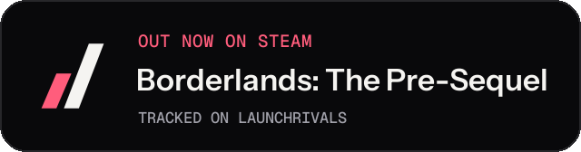 Dark launch badge for Borderlands: The Pre-Sequel