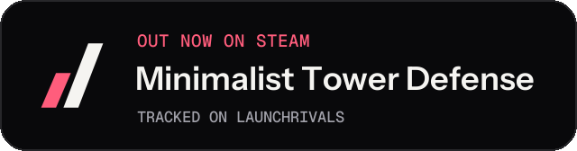Dark launch badge for Minimalist Tower Defense