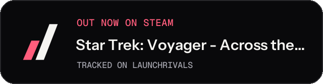 Dark launch badge for Star Trek: Voyager - Across the Unknown