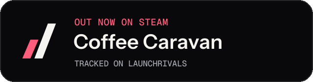Dark launch badge for Coffee Caravan