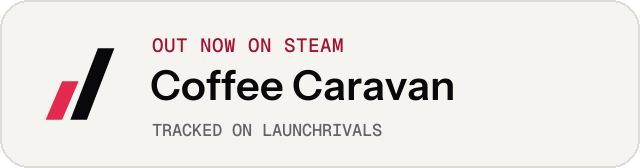 Light launch badge for Coffee Caravan
