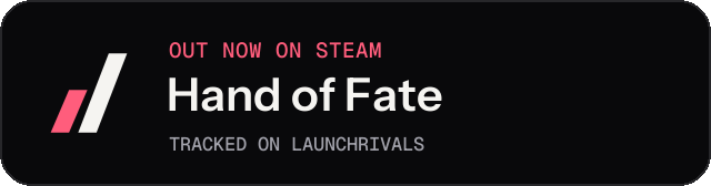 Dark launch badge for Hand of Fate
